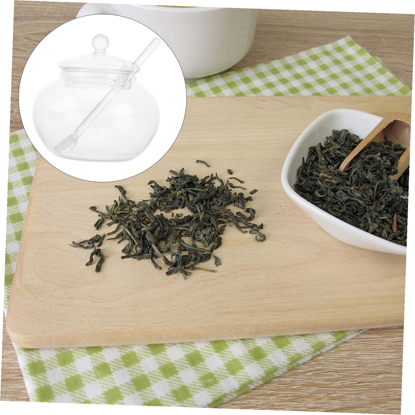 Gatuida Barattolo in Vetro con Coperchio e Cucchiaio, 2 Set