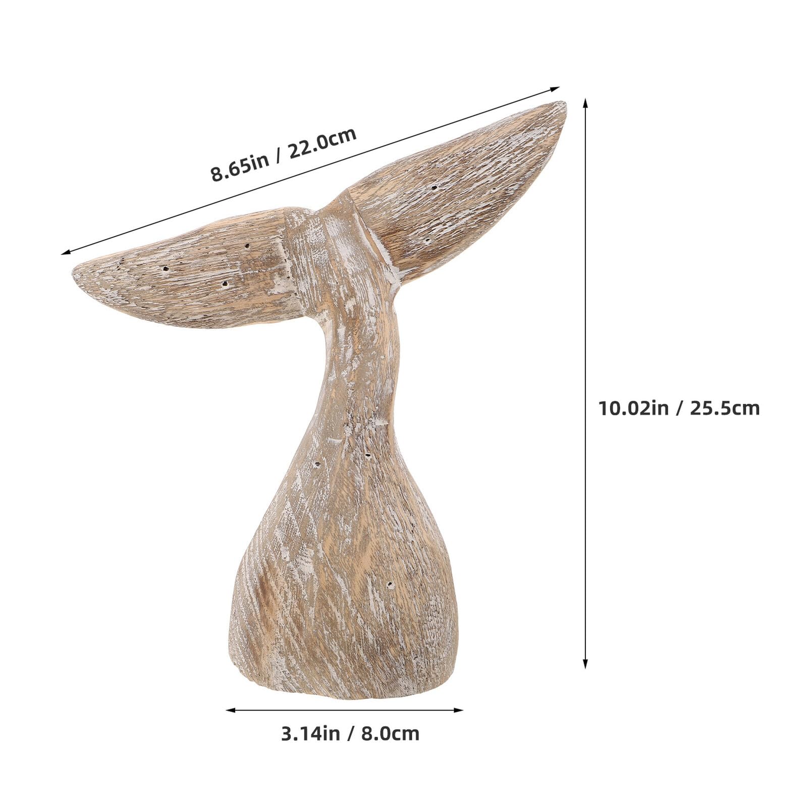 Estatua de Ballena Pequeña de Madera Maciza Rústica Adorno Náutico para Decoración Temática de Playa Figura Decorativa Costera para Estantes y Hogar Obsequio Adecuado para Casa