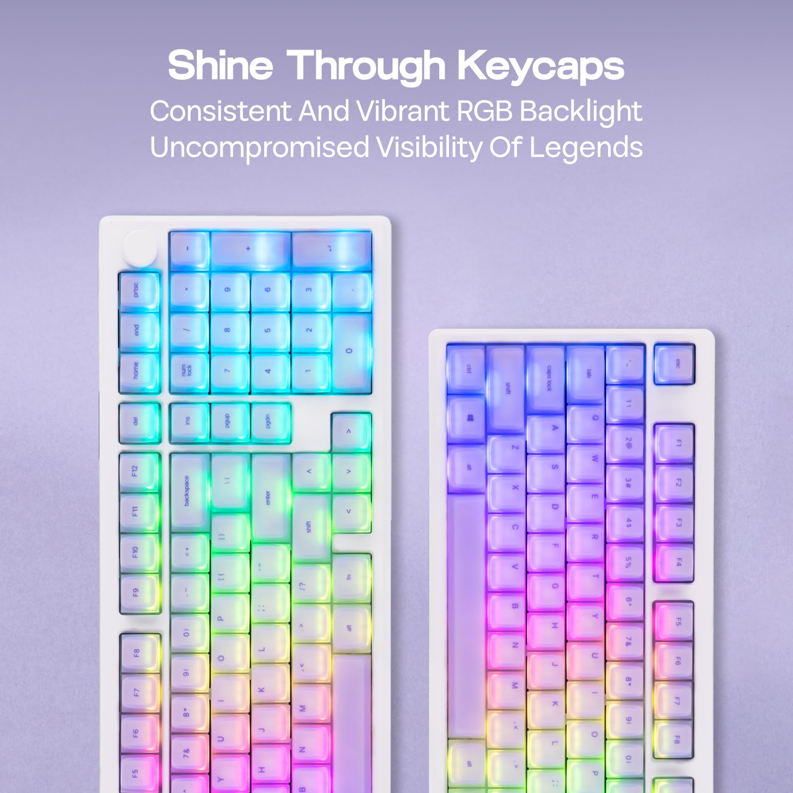 EPOMAKER AegisSil Keycap Set, Material de Silicona,Perfil Cherry,113 Teclas,Tamaños 65%/75%/96%/Completo, Juego de Teclas Personalizadas para Teclados Mecánicos Cherry MX,Kailh,Outemu,Gateron (Morado)