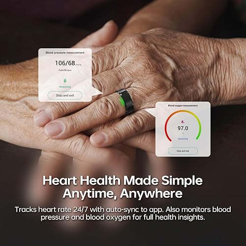 Miniatura 7 de FitElf 3 Pro Smart RingRastreador de salud y fitness para mujeres y hombres  Monitor de frecuencia cardíaca, sueño y presión arterial  IP68