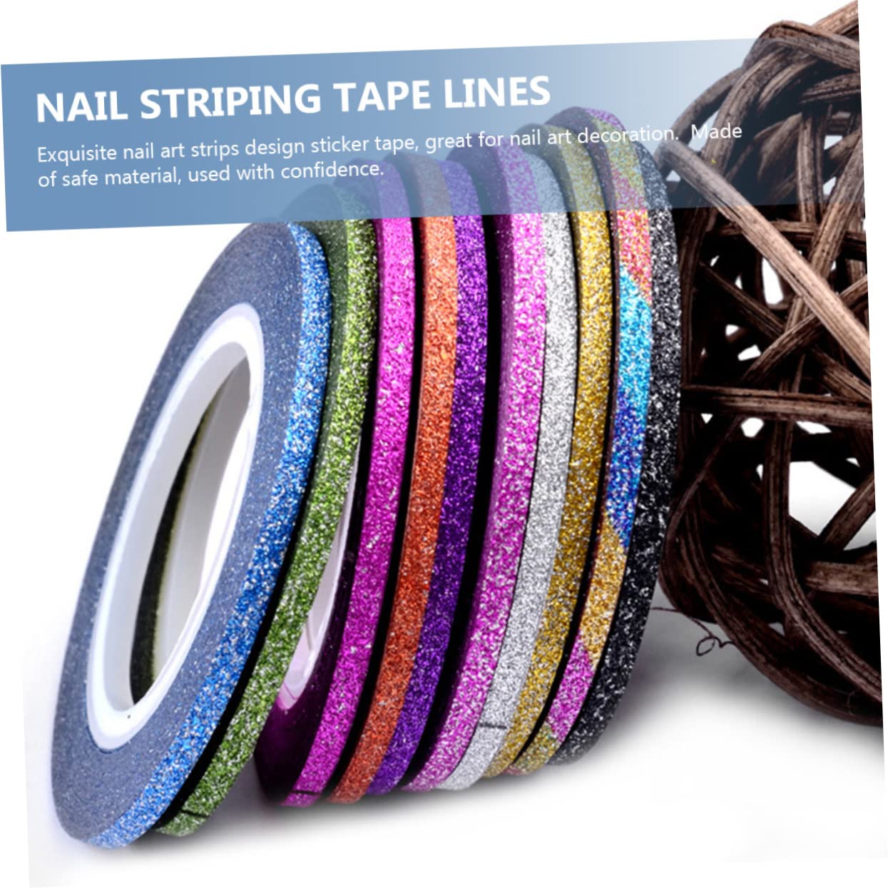 Healeved 120piezas Cinta Adhesiva Para Decoración De Uñas De Tiras De Diseño Para Uso Profesional y Personal Alta Adhesión y Material Seguro Para Decoraciones De Manicura Casa