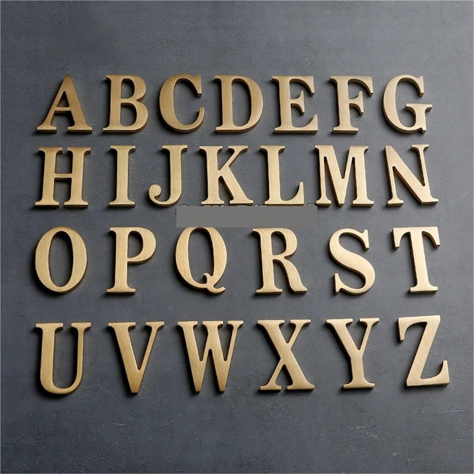 Numeros Adhesivos Placa autoadhesiva de latón puro for puerta, número casa, dirección, letra A ~ Z, signos, hogar, Hotel y apartamento, 1 unidad(Letter M,L)