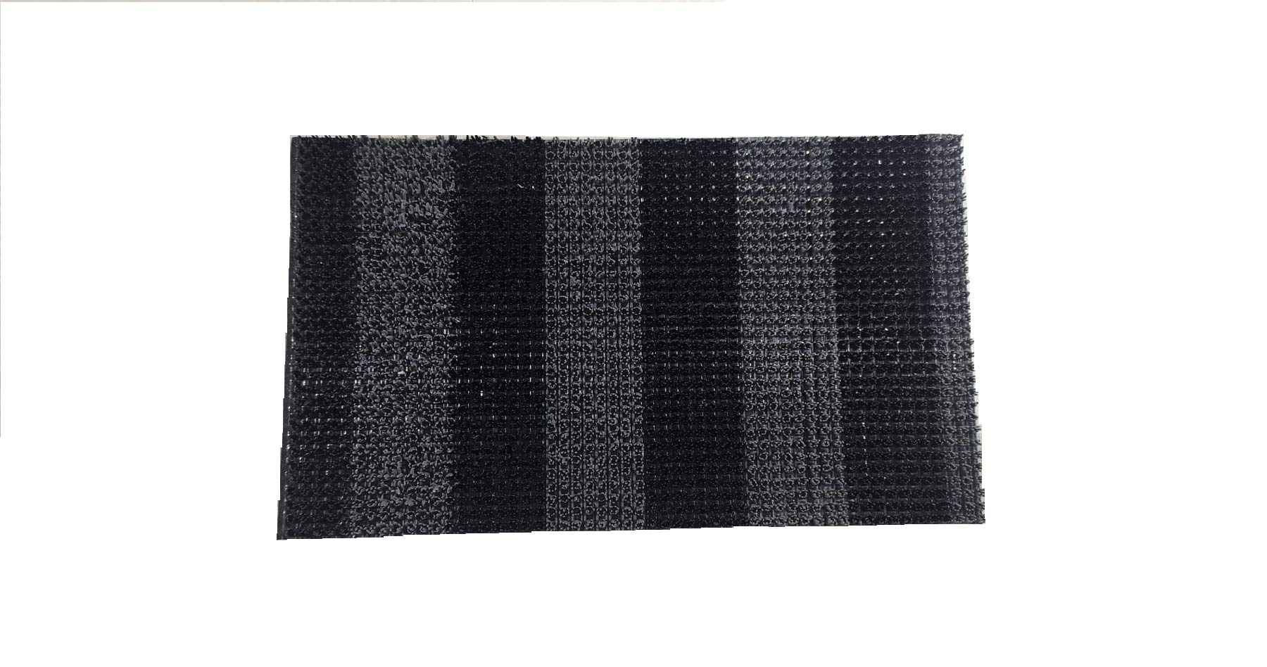 Skyter Multicolour Door,Floor, Kitchen Mat Turf Mat (35X60 cm or 14x24 inch)- Set of One Pc (Black Gray)