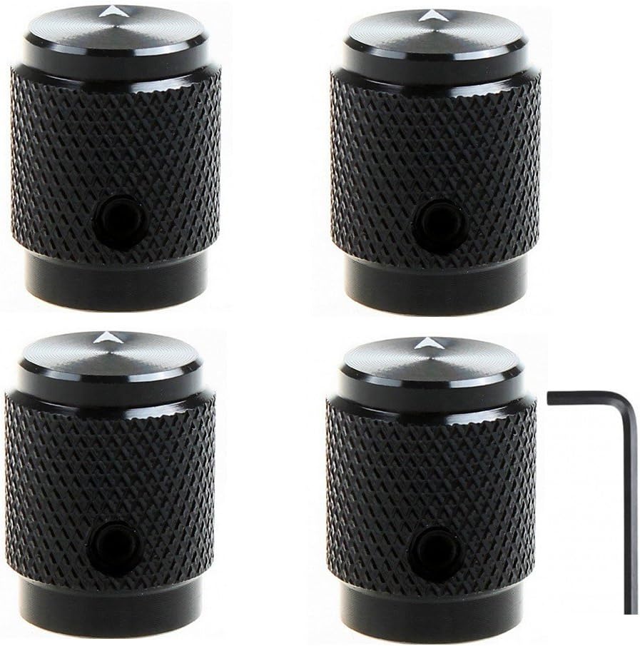 ELEDIY Solid Machined Metal Amplifier Knobs,Volume Adjustment Potentiometer Knob (Pack of 4 )