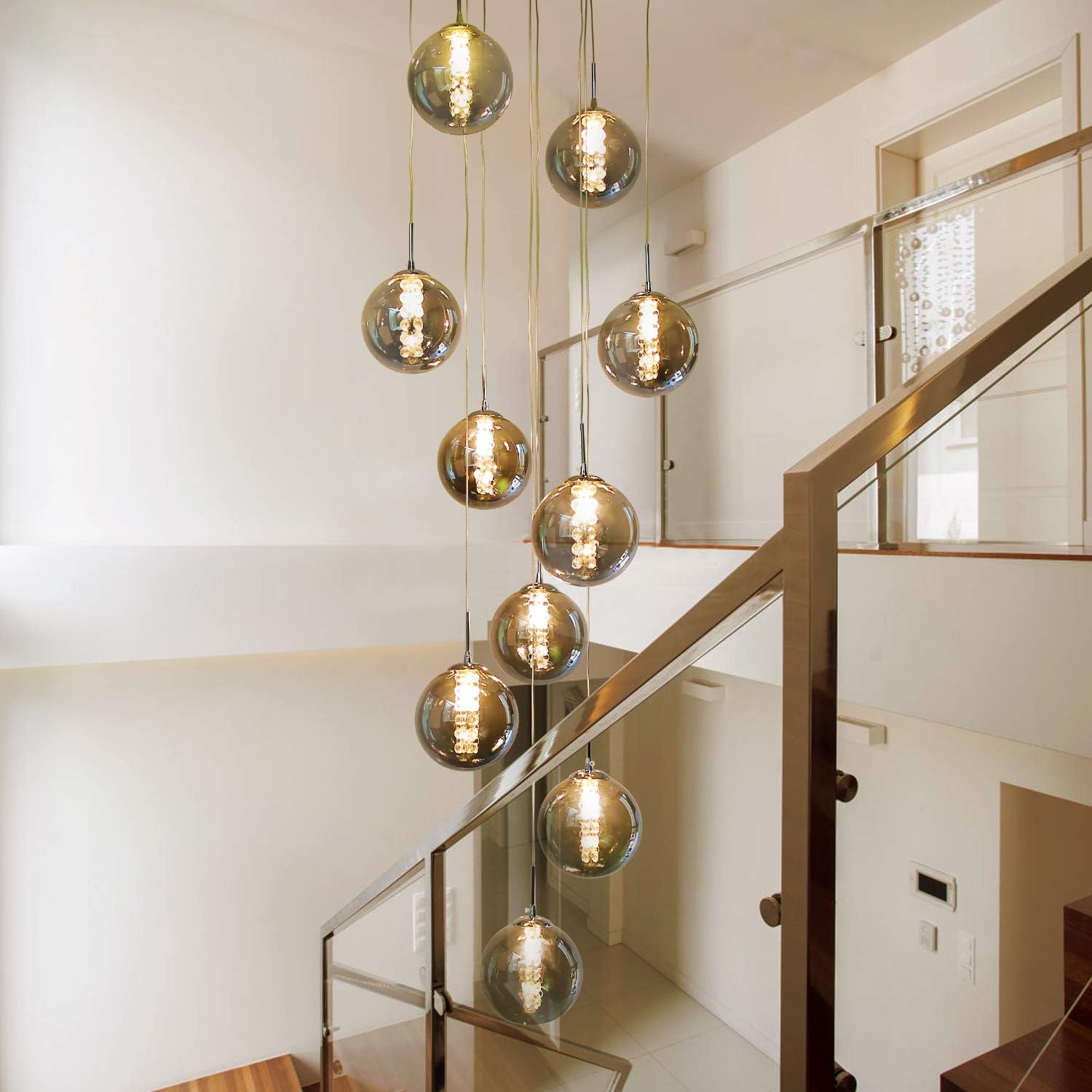 Lustre LED Papillon Doré Réglable - Suspension Moderne Escalier Salon Villa