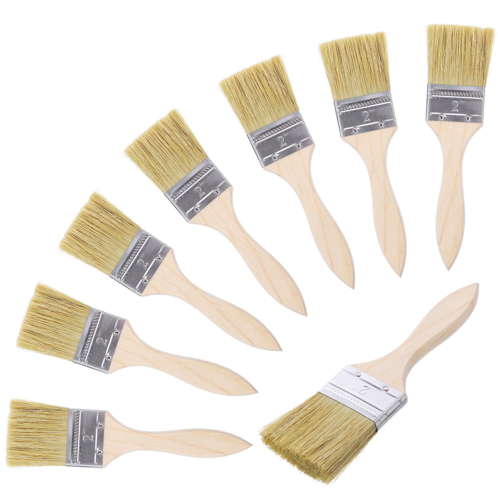 VILLCASE Pinceau D’Artiste à Manche en Bois, Lot de 23 Pièces, Poils Beige