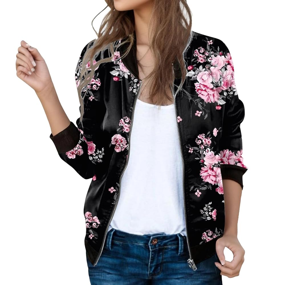 Bomberjacke Damen Leicht - Blouson Jacke Für Frühling & Sommer