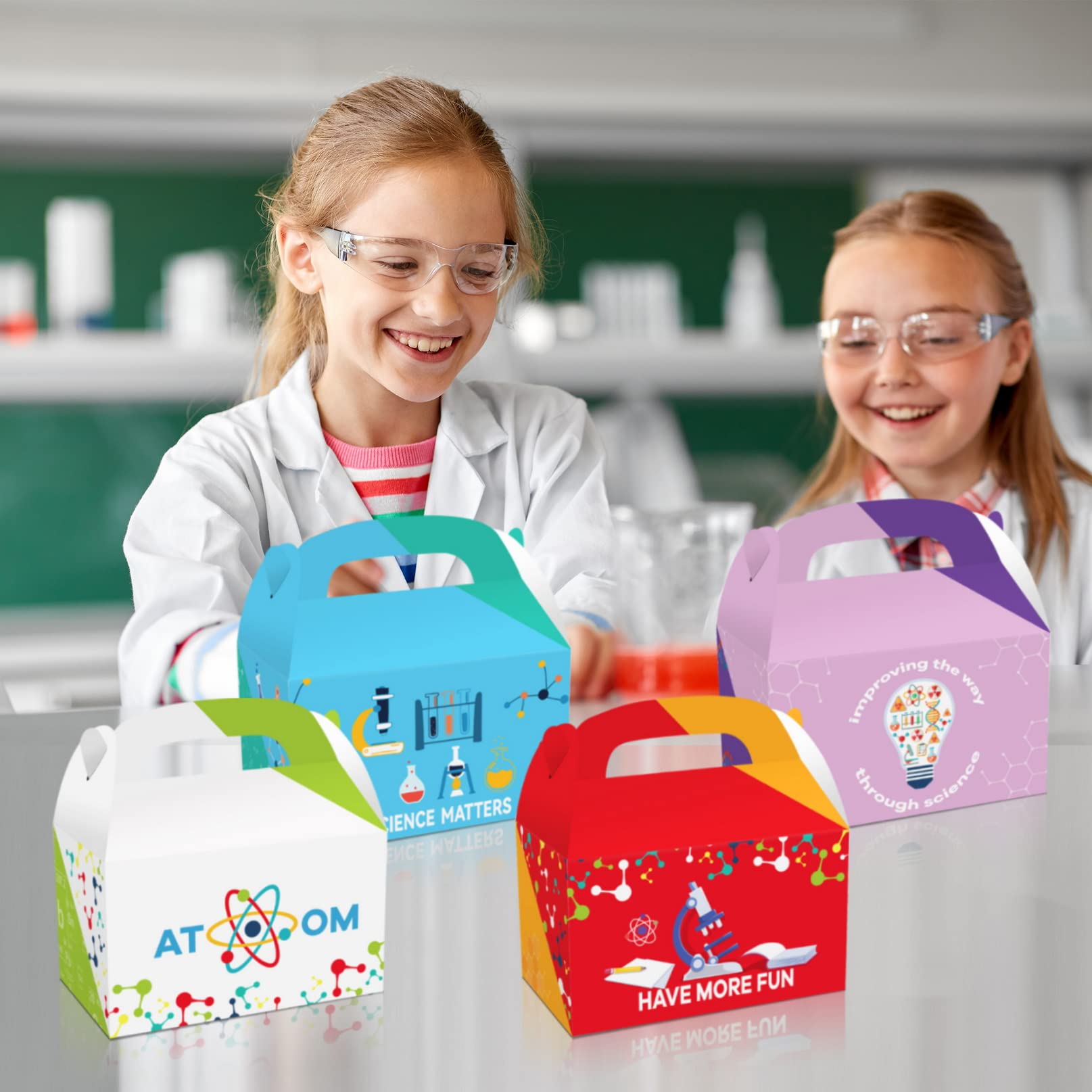 MotiMind Videospiel-Geschenkboxen, 24 Stück – Karton, Ca. 15x9x18 Cm, Mit Griff, Für Party, Süßigkeiten & Goodie Bags