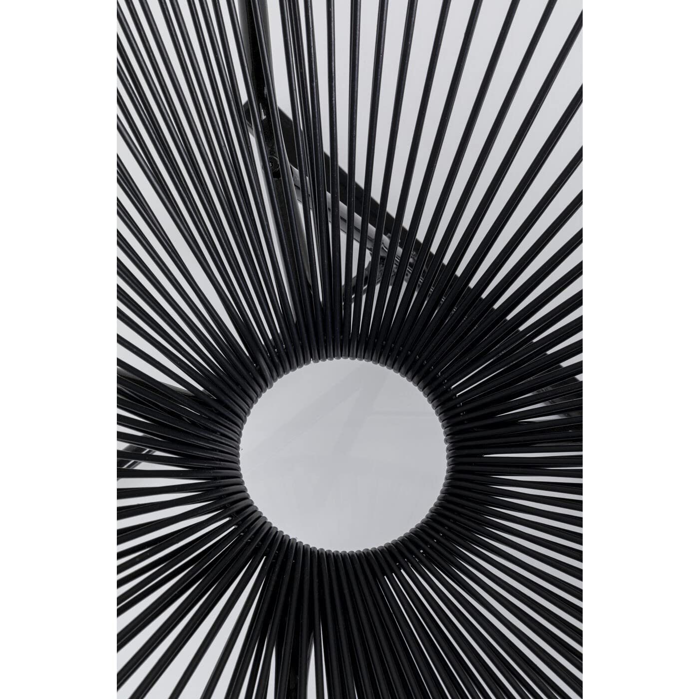 Kare Design Schaukelstuhl Acapulco Mono, Schwarz, Indoor und Outdoor Stuhl im Retro-Design, Schaukelsessel, Gartenstuhl für Balkon, Garten, Terrasse, Schwarzes Stahlgestell, 85x73x95 cm (HxBxT)