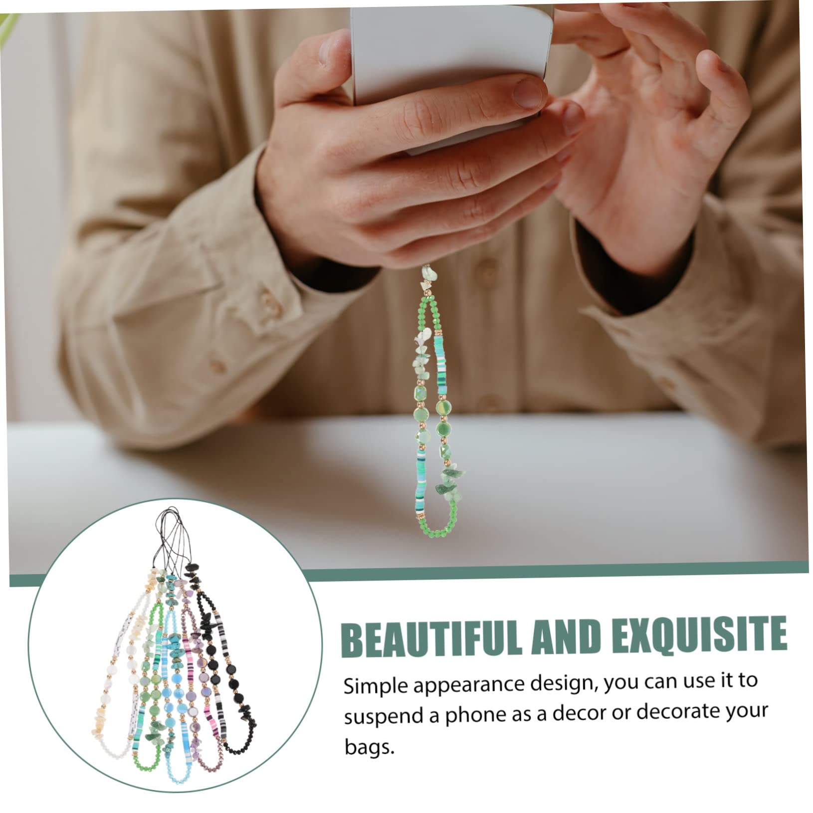 UKCOCO 20piezas Cuerda Colgante Para Teléfono Abalorios Correa Decorativa Para Móviles Lanyard Multifuncional Para Smartphone