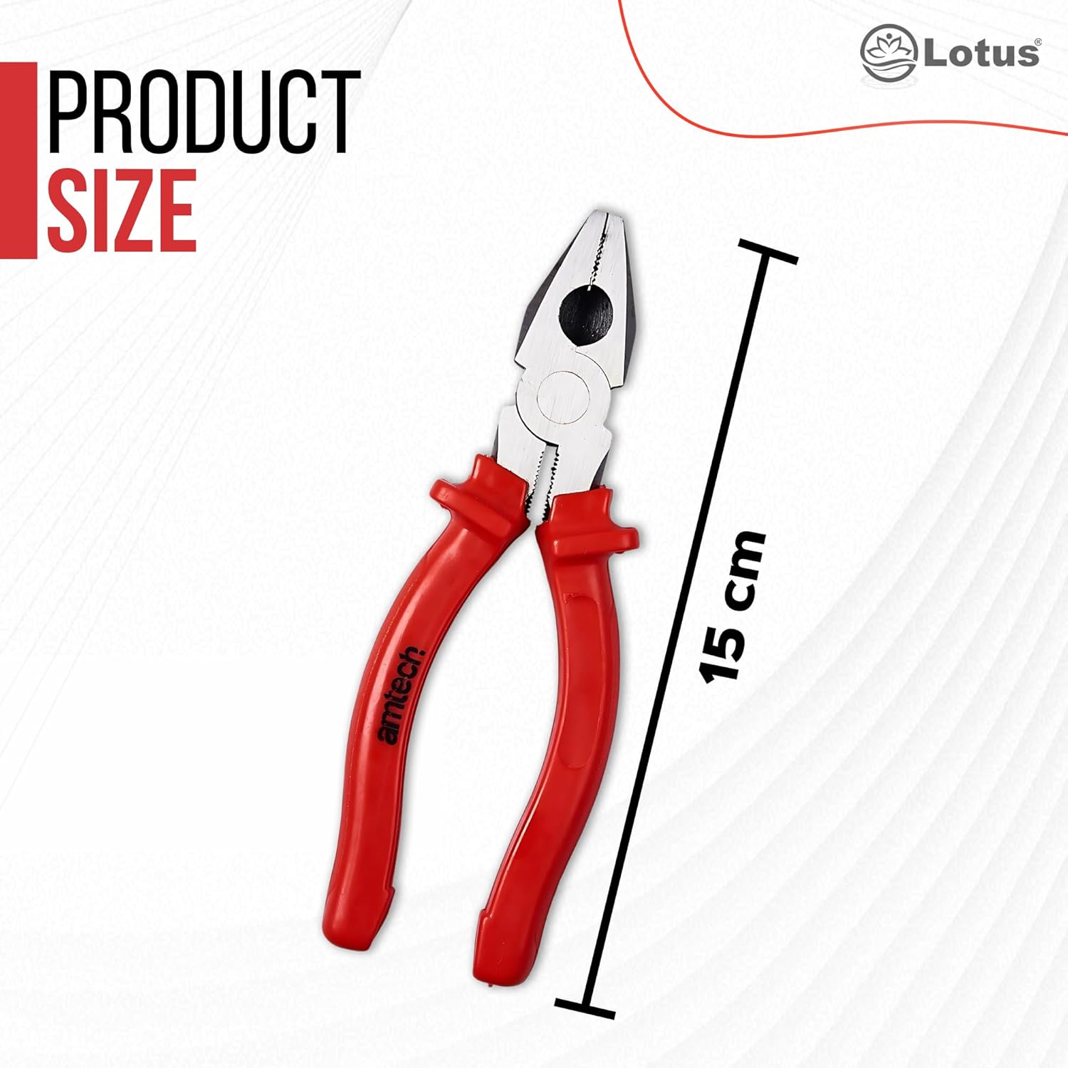 Amtech B0130 6" 6" Combination Plier, Transparent, One Size