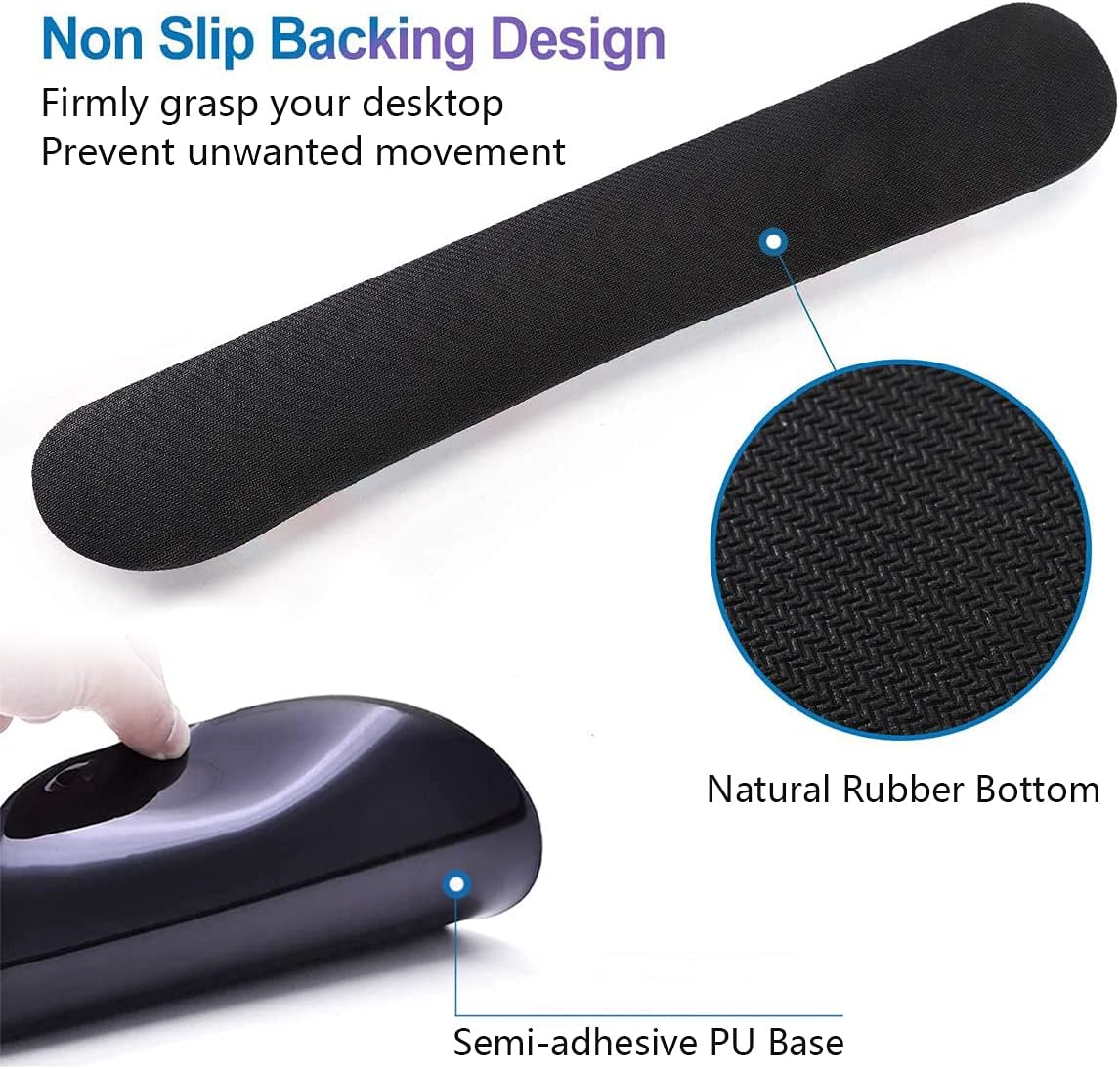 Keyboard Wrist Rest and Mouse Pad Wrist Rest Support Set with Coasters, She Believed She Could So She Did Inspirational Quote Wrist Mouse Pad with Non-Slip PU Base for Computer Laptop Home Office