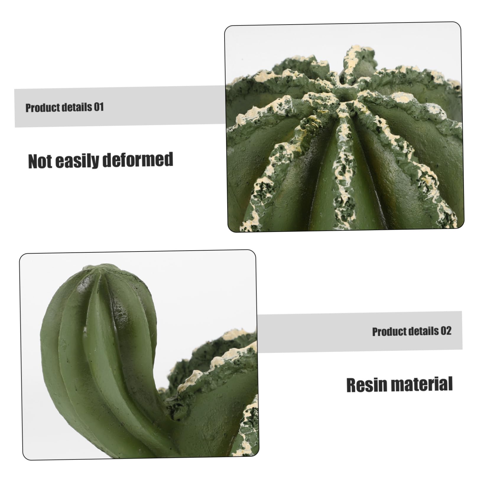 INOOMP 4piezas Cueva Decorativa para Reptiles Forma De Cactus Refugio De Resina para Geckos y Serpientes Accesorio Multifuncional para Terrarios y Acuarios