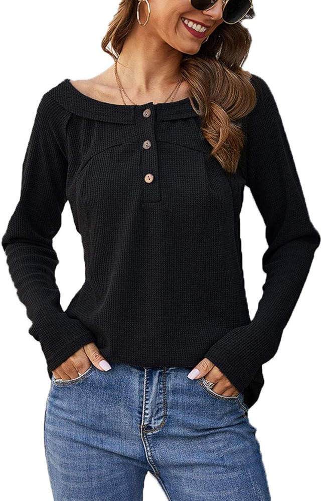 Button up thermal tops womens Clearance