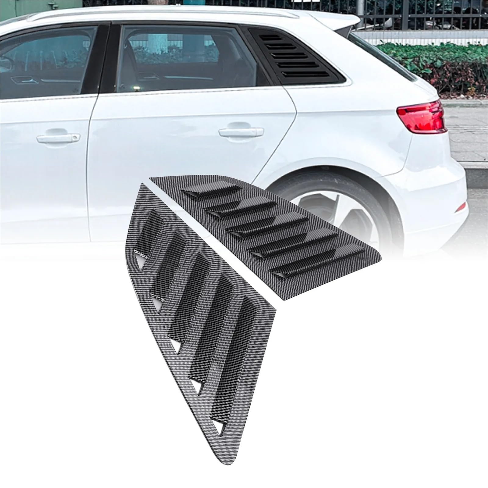 Osłona przeciwsłoneczna do szyb bocznych Auto osłona przeciwporysowana tylna szyba przednia szyba sportowa do Honda Civic 8V Hatchback (2014-2020) (Glossy Black)