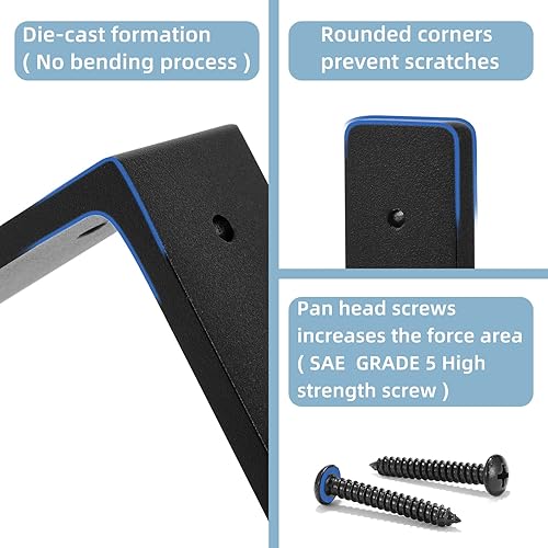 Miniatura 3 de PICESA 6"x 4"Shelf Brackets,L Shelf Brackets, die-castFormation, Vertical Angle, Premium Alloy Metal Heavy Duty Shelf Bracket, high Strength