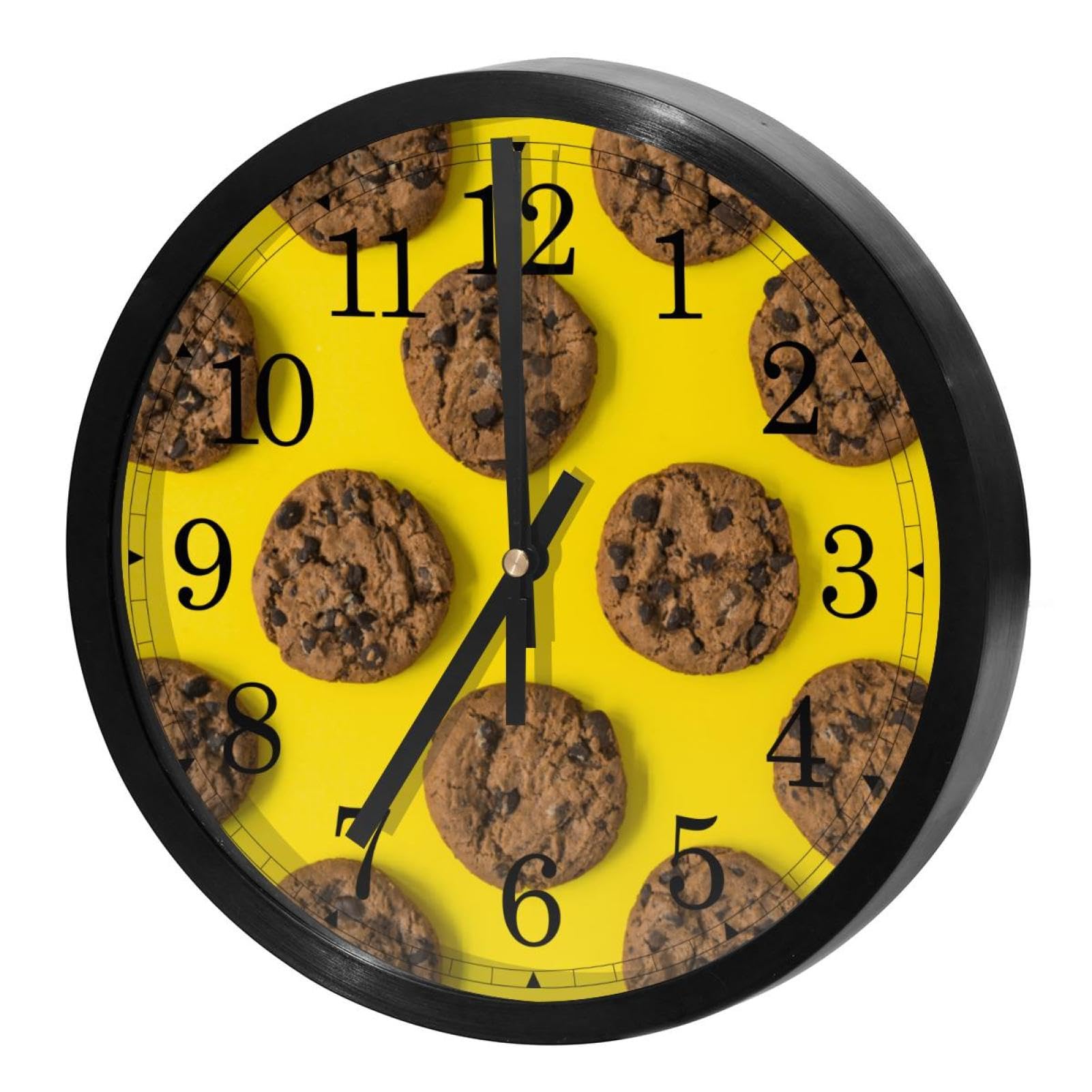 Horloge murale silencieuse sans tic-tac à quartz ronde pour maison cuisine école et bureau