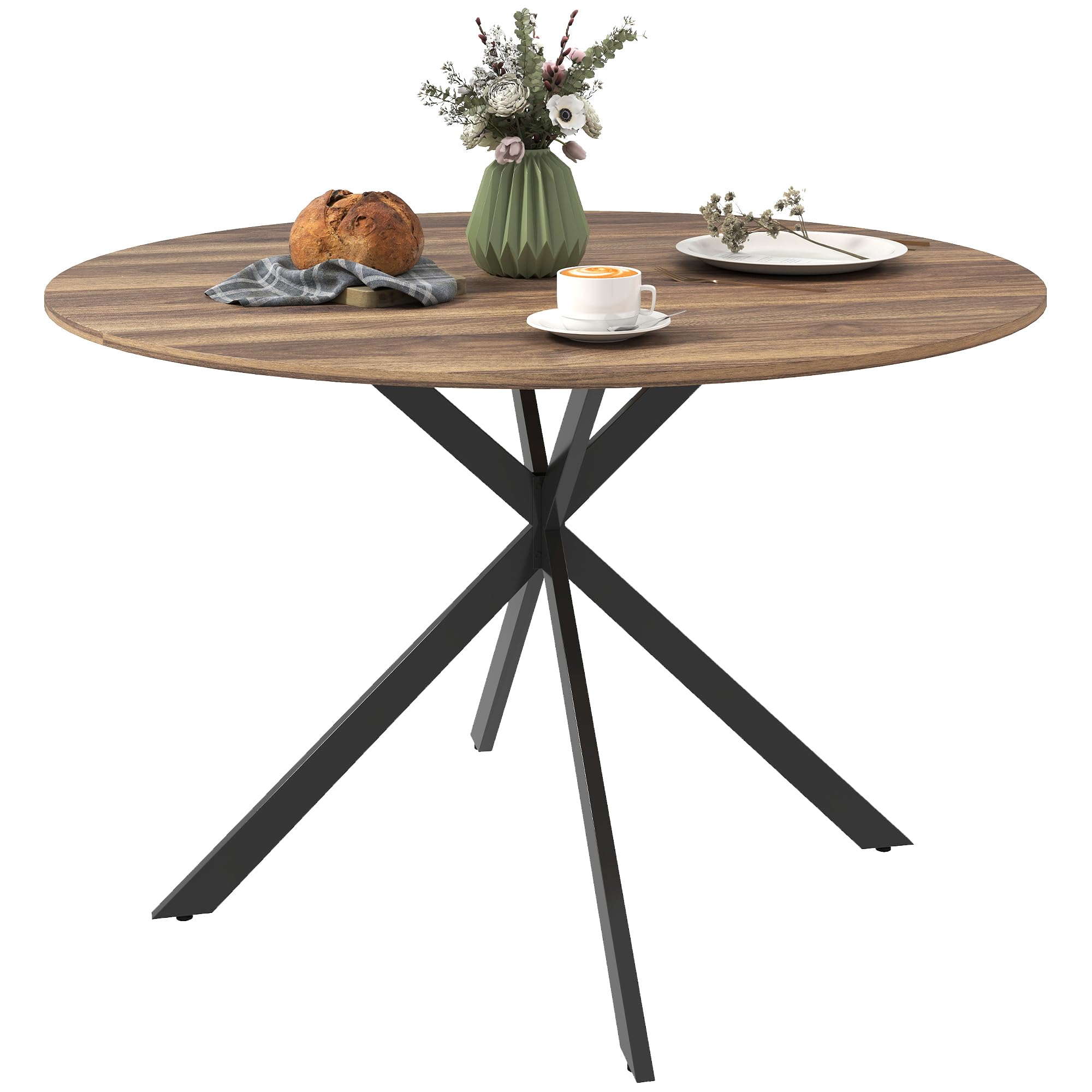 HOMCOM Round Dining Table in a modern kitchen setting