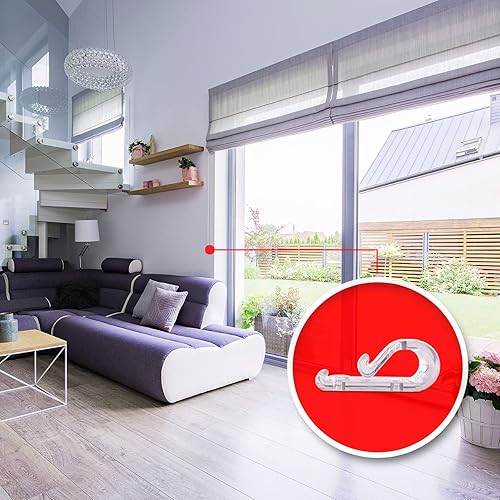 Miniatura 5 de Amazing Drapery Hardware Juego de 3 guías de cable transparente, para persianas enrollables y romanas, solución de seguridad infantil y doméstica