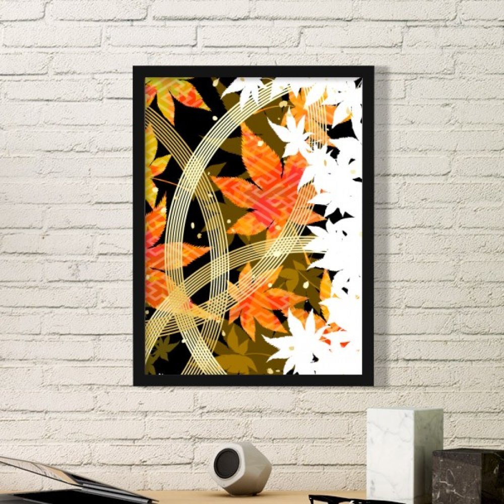 Cadre photo Géométrie Feuille d'érable pour sublimer la décoration murale du salon et de la chambre