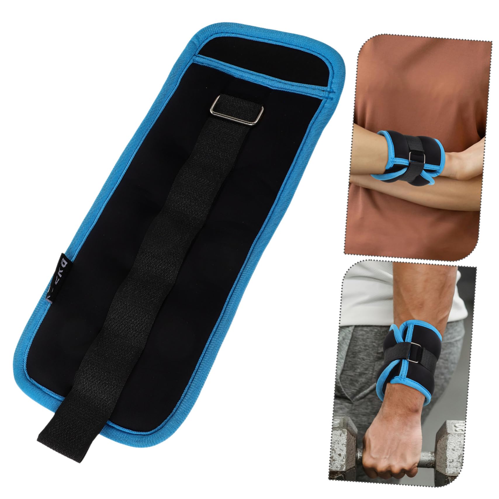 BESPORTBLE Pesi per Caviglie Regolabili 2 Pezzi, Cavigliere in Neoprene e Sabbia di Ferro 0,5kg per Allenamento, Fitness e Corsa