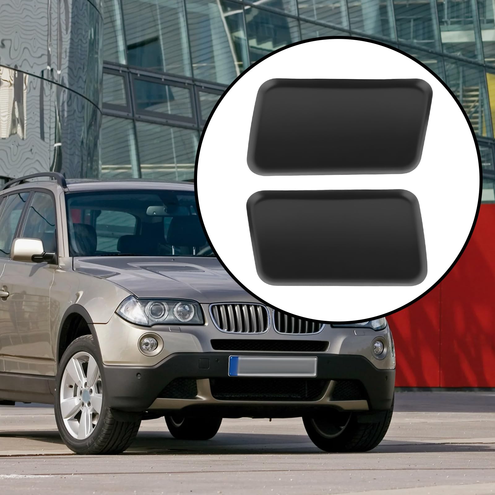 2 szt. osłona dyszy spryskiwacza prawego lewego 61673416175+61673416176 kompatybilna z BMW X3 E83 2004-2010
