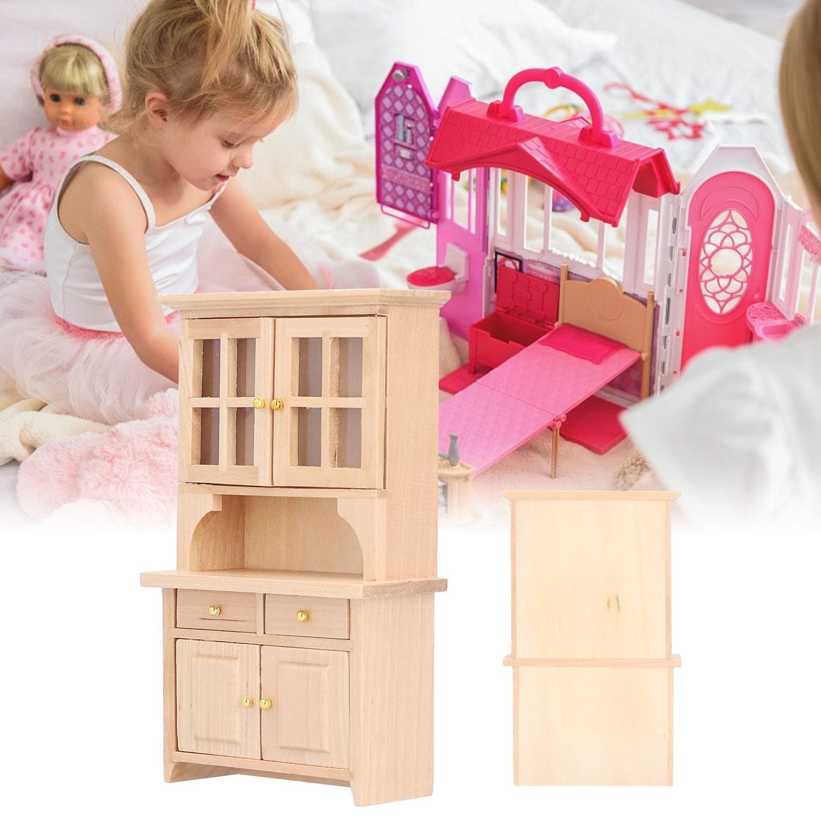 Amazon.co.jp: ドールハウスキャビネット、ライフシーンDIY用の