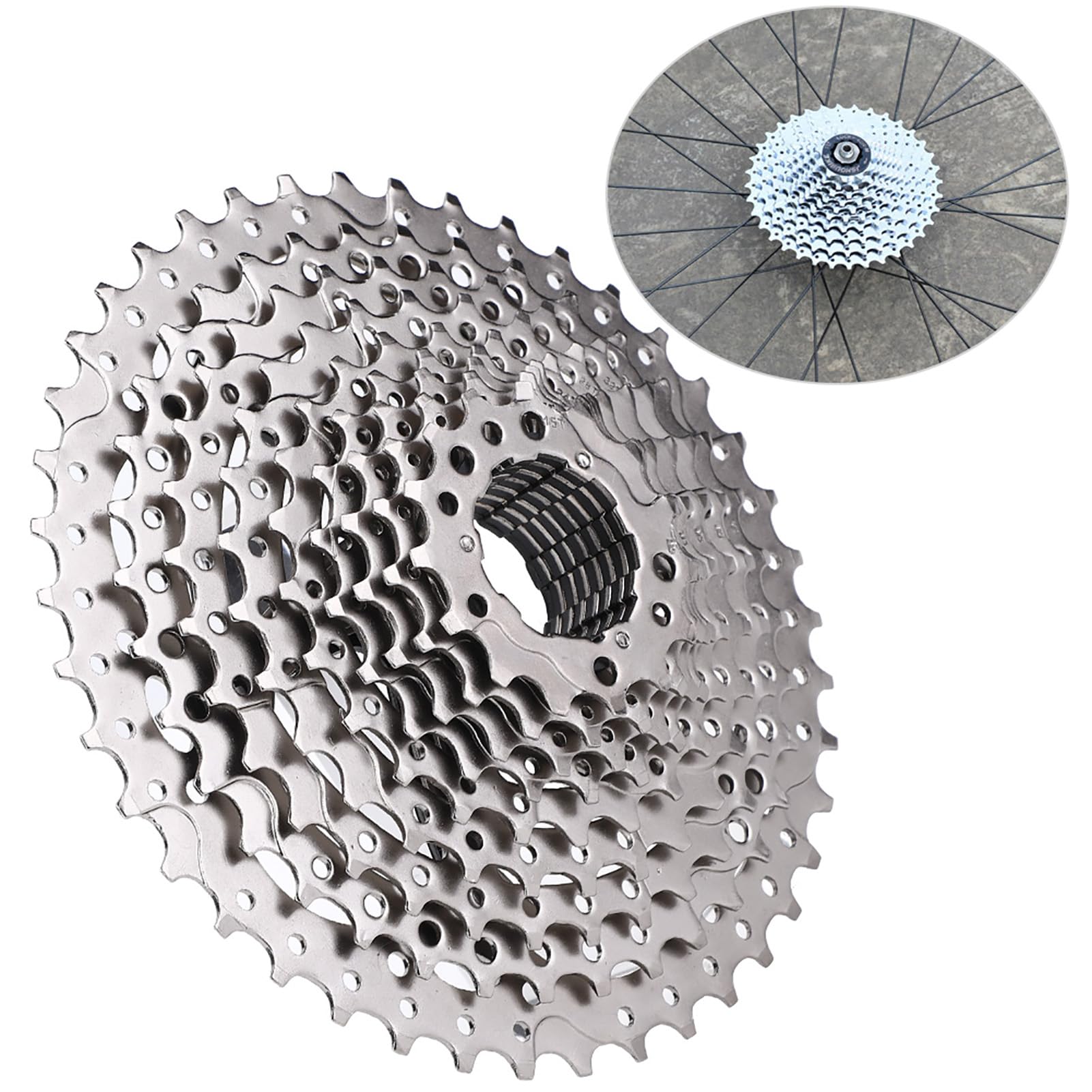 Piñón de repuesto para ciclismo de 9/10/11/12 velocidades, piñón de repuesto 32/36/42/46T, cambio suave para paseos en carretera/montaña, aleación, acero molibdeno, súper resistente (11S 11