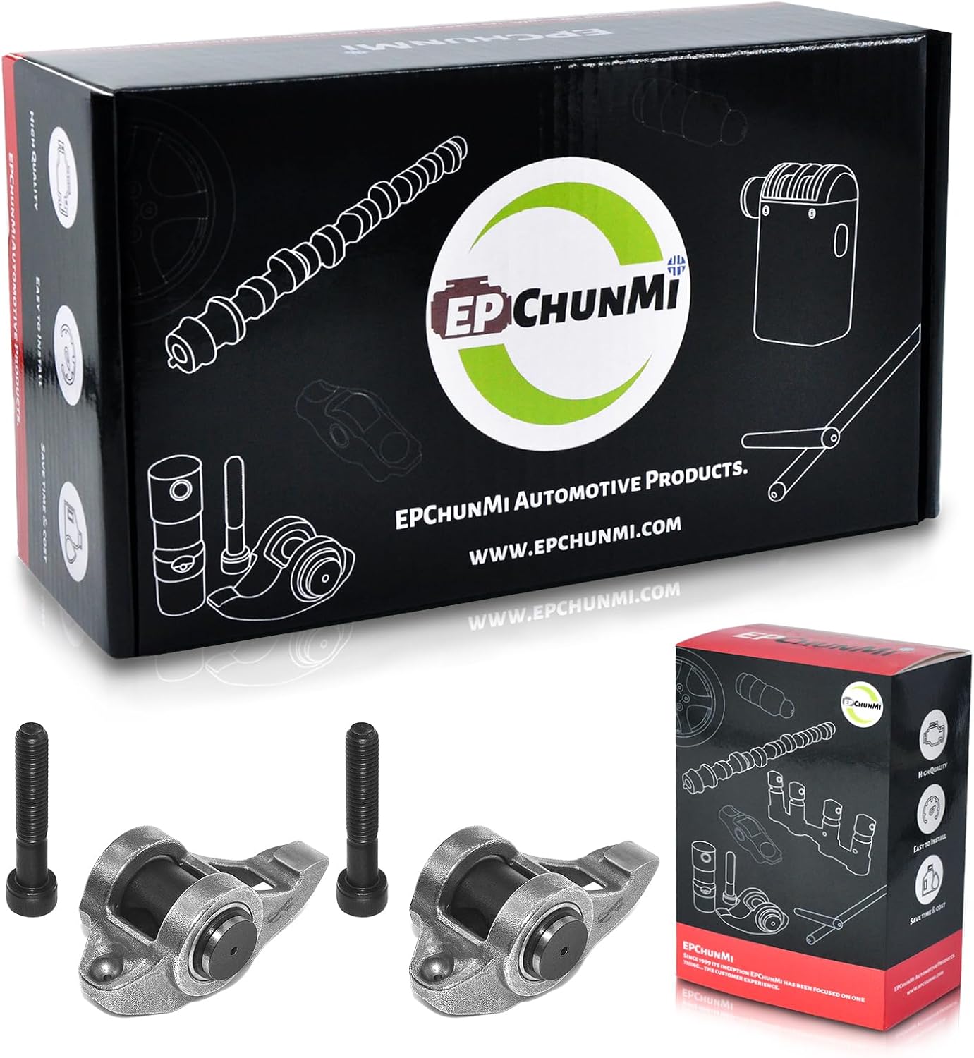 8Pcs Offset Rocker Arm for GMC for Chevrolet 1.7 Ratio Intake with bolts LS3 L99 L76 L92 LS9 LSA 6.0L 6.2L engines Replaces 12569167 12696105 12669995 MR-1342