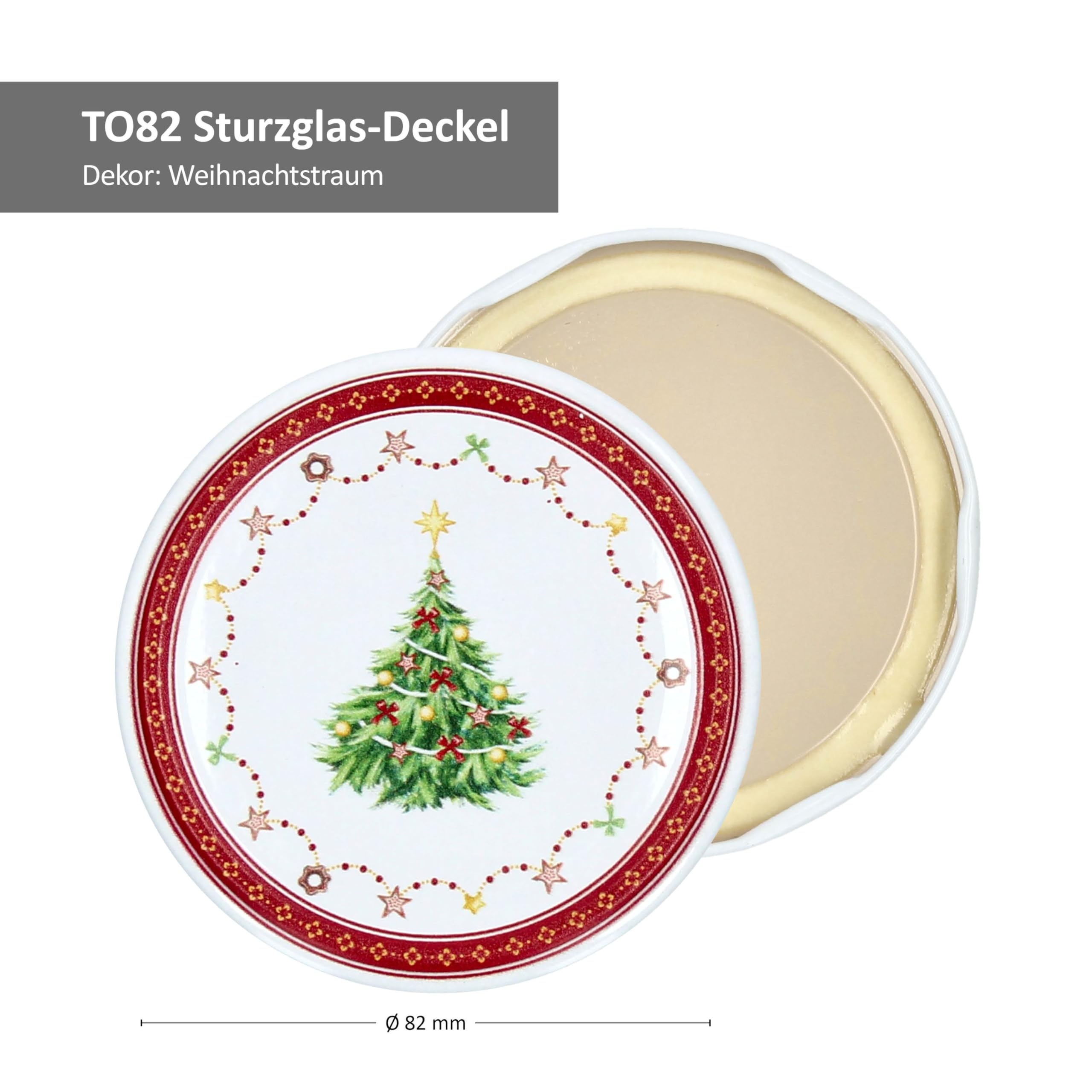 MamboCat 100er Set Sturzglas 230 ml mit Twist-Off-Deckel Weihnachtstraum I Einmachgläser + TO 82 Deckel + GRATIS Rezeptheft I Vorratsgläser einkochen & konservieren