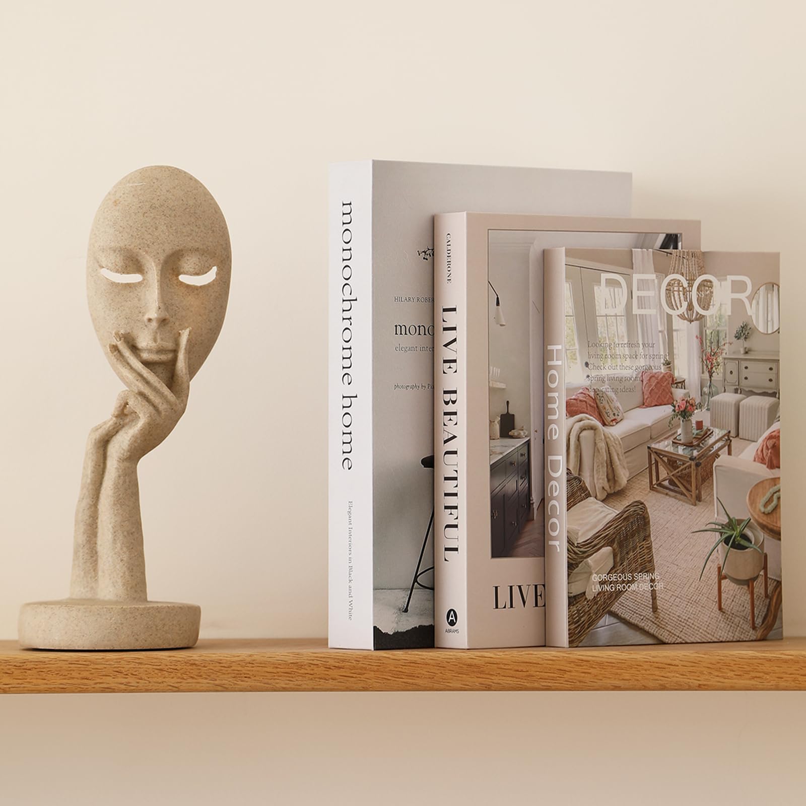 Juego de 3 libros decorativos para decoración del hogar, elegantes libros falsos para decoración, juego de libros de decoración estética para mesa de café, estantería, chimenea, sala de estar, hotel