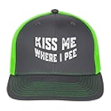 Kiss Me Where I Pee Mesh Baseball Hats for Men Light Weight Low Trucker Caps