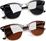 Joopin Polarized Sunglasses for Men Semi Rimless Womens Sun Glasses UV Protection Classic Shades for Driving Vacation