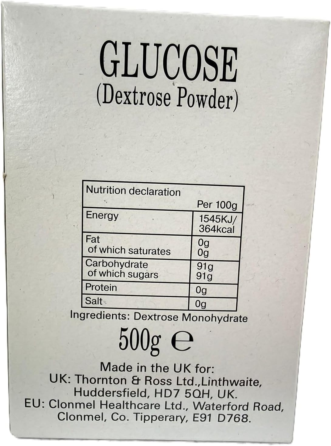 Glucose Powder a Rapid Source of energy, 500g Pack of 2