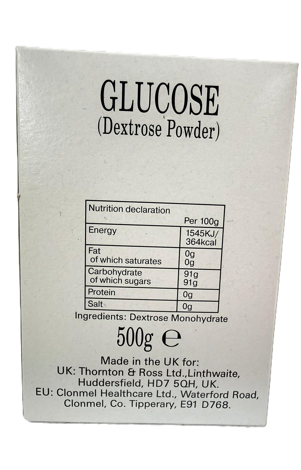 Glucose Powder a Rapid Source of energy, 500g Pack of 2