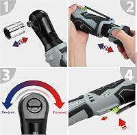 WORKPRO Elektromos Racsnis Kulcs Készlet, 12V, 55 Nm, 3/8" Méretű, LED Világítással, 2.0 Ah Akkumulátorral, 9 Dugókulccsal és Táskával 6