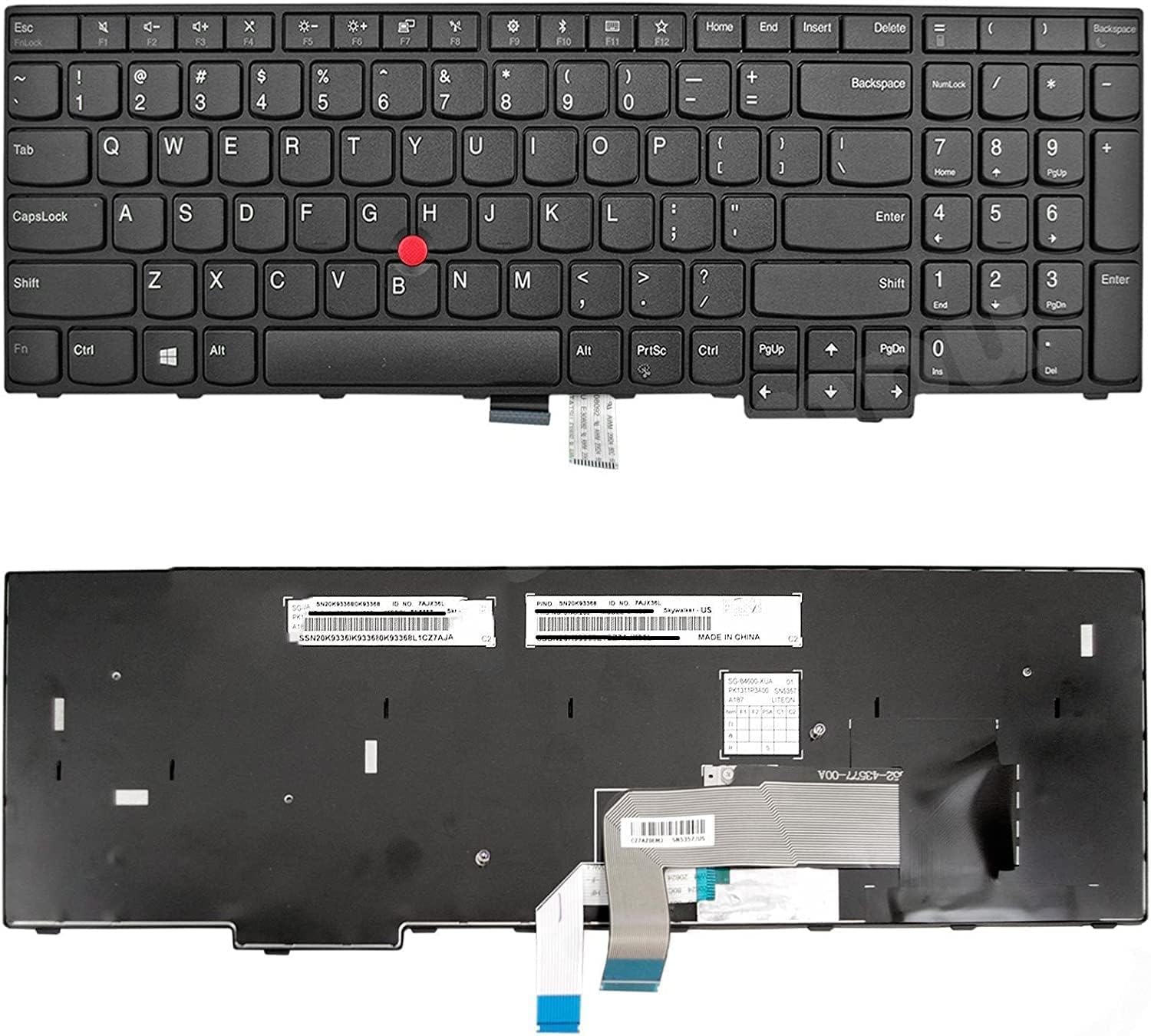 US Layout Replacement Keyboard for Thinkpad E570 E575