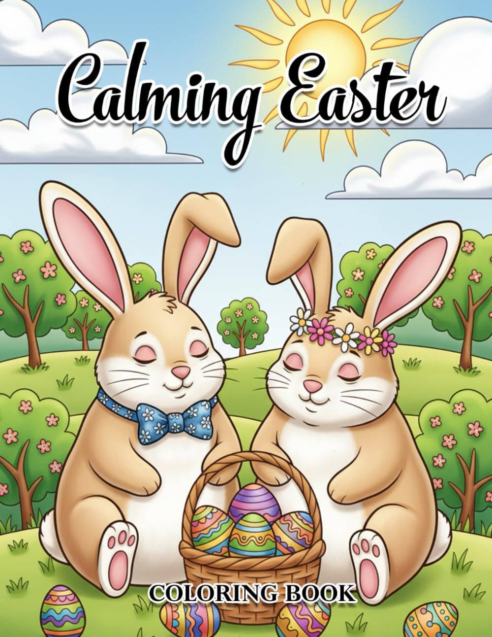 Calming Easter Coloring Book: Serene Springtime Scenes for Mindful Holiday Relaxation