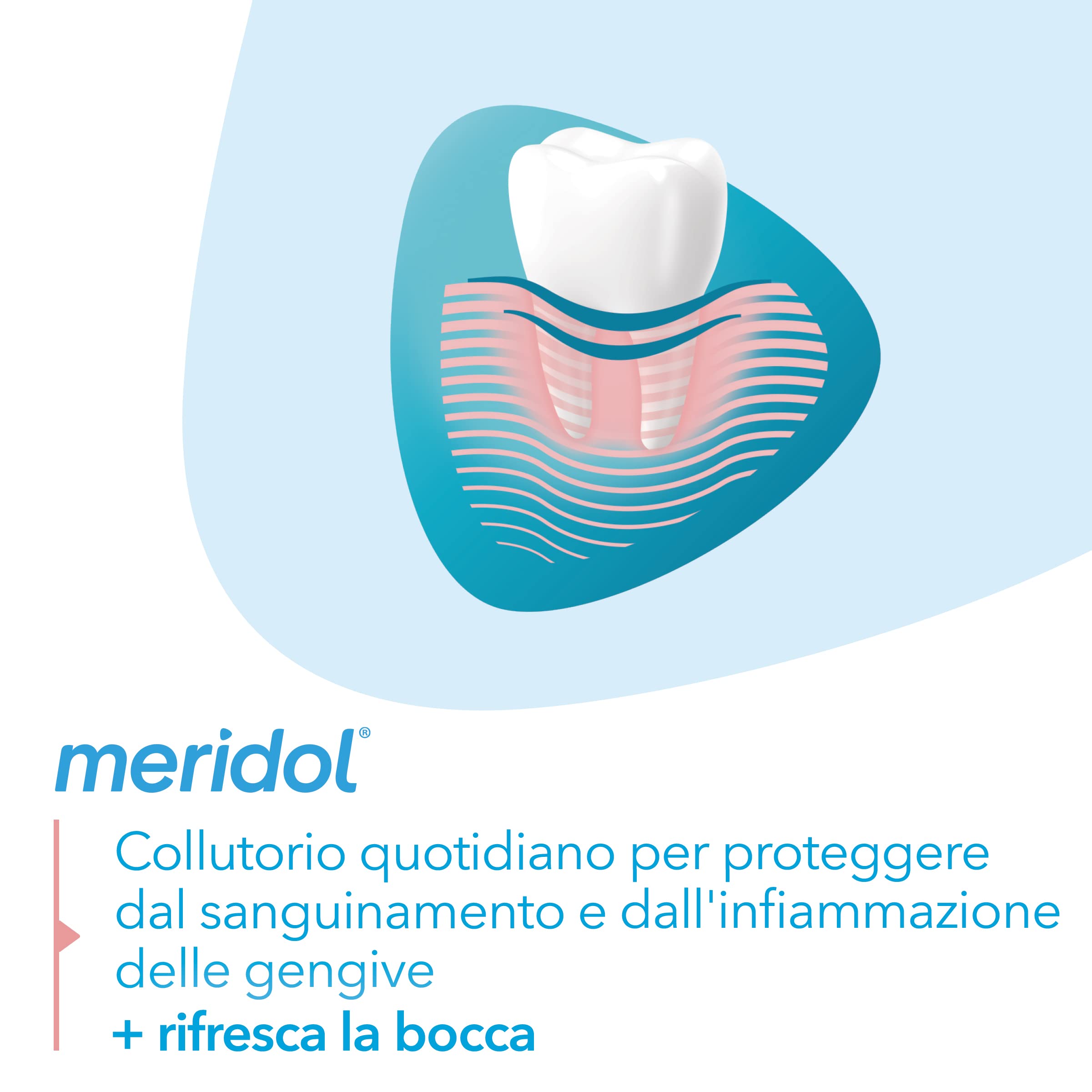 meridol Collutorio Protezione Gengive 400ml I Combatte il sanguinamento e l'infiammazione gengivale* |Protegge dalle recidive*| Effetto antibatterico*| Non macchia I 0% Alcohol