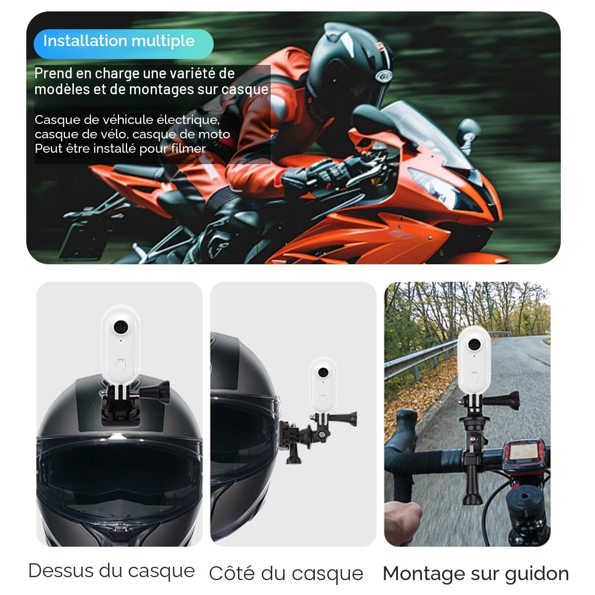Winnes Mini Camera Sport 1080P WiFi Caméra Vlog Objectif Grand Angle de 120°,Thumb Camera Action IP68 Étanche à 30M,Batterie 800 mAh Convient pour Vélo,Ski,Plongée,Animaux