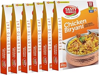 Ready to Eat Chicken Biryani 300g [Pack of 6] | Open Heat & Eat | No Food Additives Added | Japanese Retort Technology