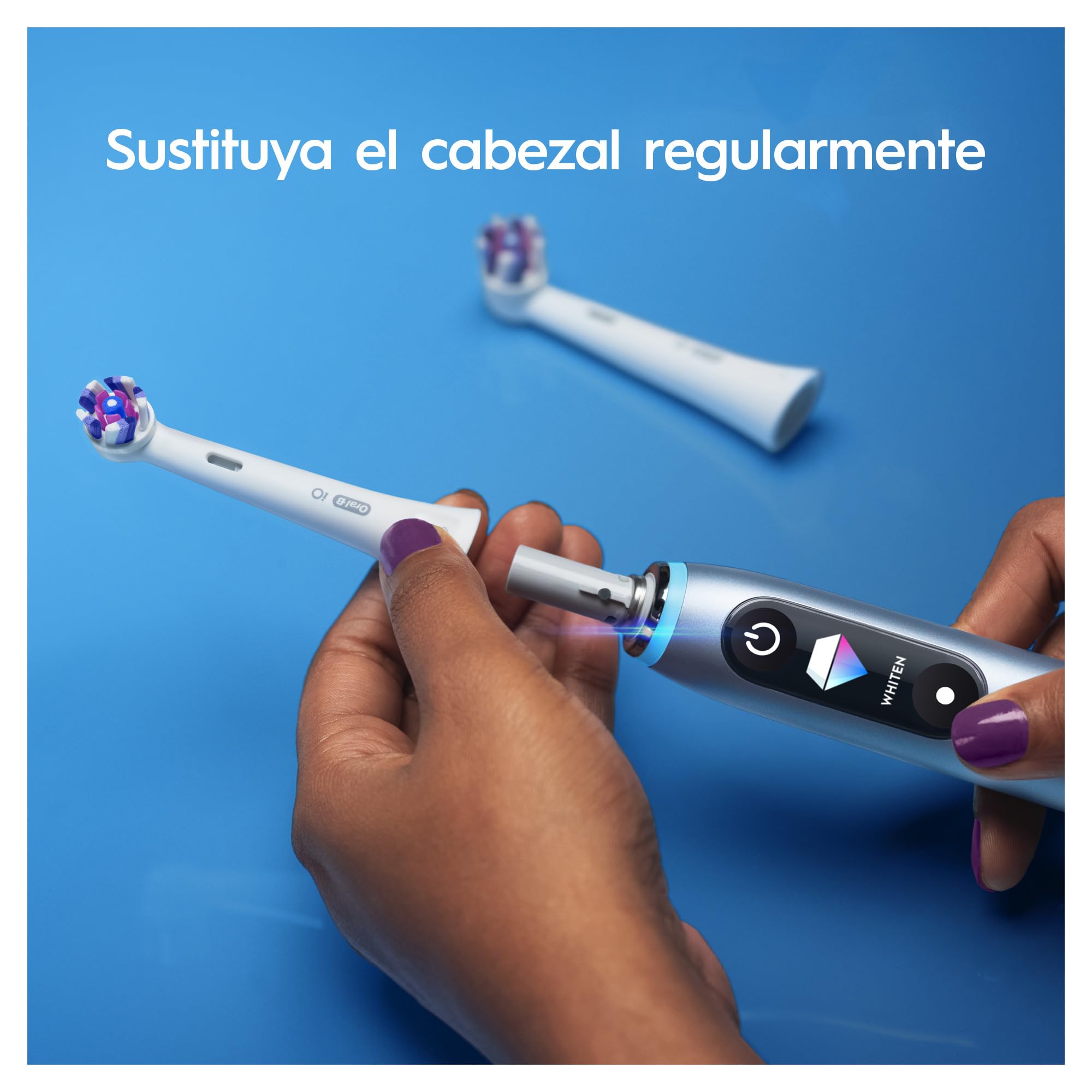 Oral-B iO Radiant White Recambios para Cepillo de Dientes Eléctrico, Blanco, 4 Unidad (Paquete de 1)