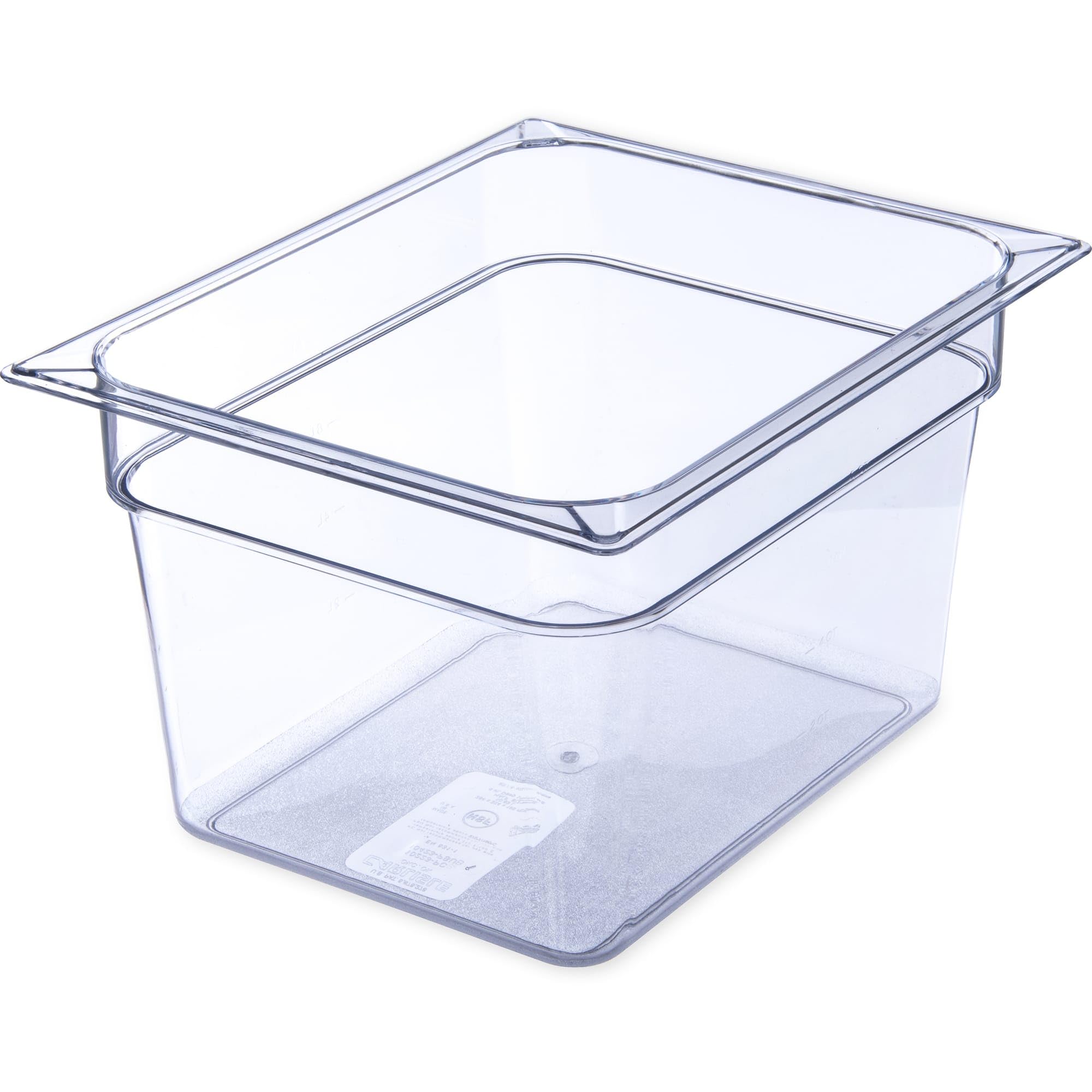 Carlisle FoodService Products Storplus 1/2-Size Food Pan for Catering, Buffets, and Restaurants, Polycarbonate, 8 Inches Deep, Clear