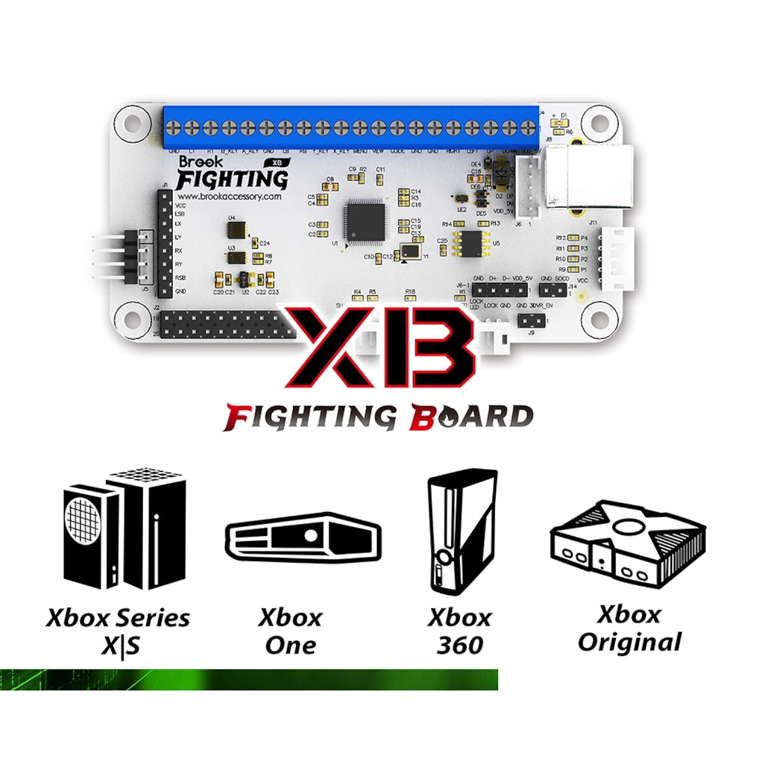 Exсluѕіvе Dіѕсоunt 🔥 Mcbazel Brook XB Fighting Board for Xbox Series X/S, Xbox One, Xbox 360, Xbox Original, Support Software Config Settings and Button Lock Preinstalled Header Version