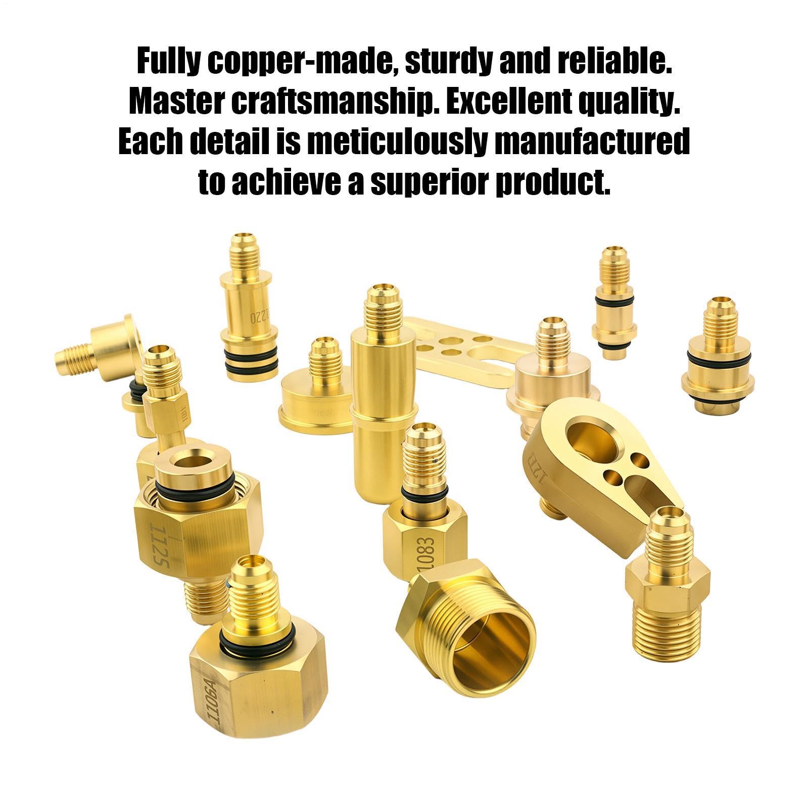 Kit de detector de fugas de CA para coche con conector, herramientas de