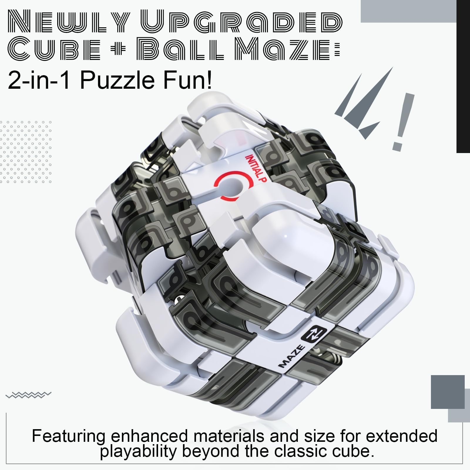 Large Labyrinth 3D Puzzle Maze Cube - Engaging Brain Teaser Toy Labrynth Game Cube, Interactive Maze Game Cubes, High - Difficulty Education Sensory Toys Gift For Kids And Adults (1pc-A