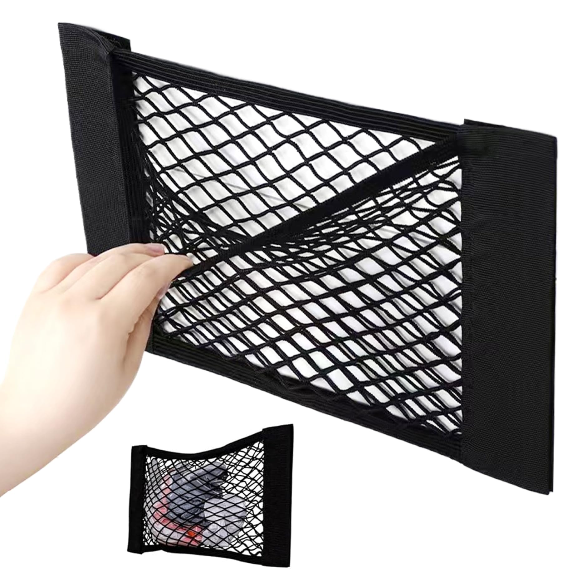 AwnsIMfreien Plastic Bag Organizer, Trash Bag Dispenser Large Plastic Organizer Mesh Storage Net Trash Wall Mounted Grocery Holder for Aluminum Foil, Garbage, Dispenser
