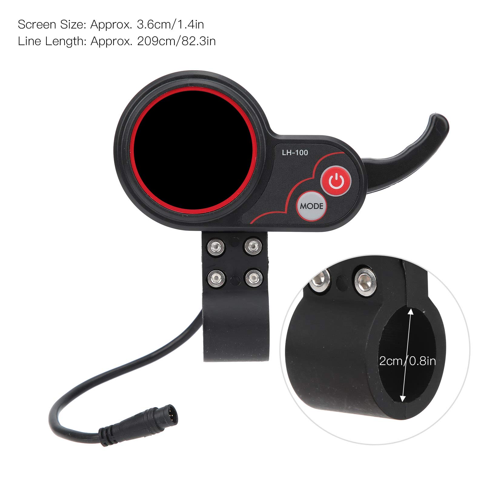 Electric Scooter Thumb Throttle Ebike Scooter 24V 36V LCD Display Throttle Trigger 2 in 1 Speedometer Manual Control Controller Panel for Electric Bike Scooters