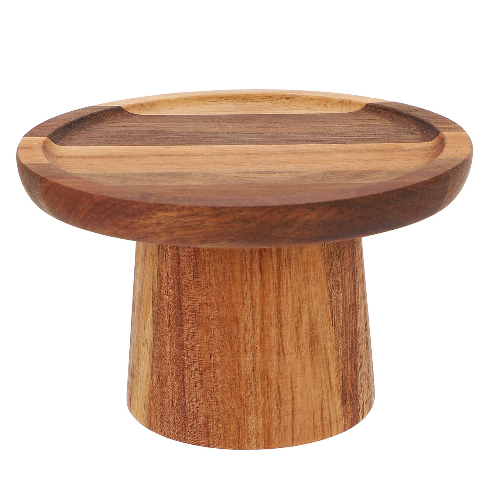 Abaodam 4 Pièces Moule À Gâteau Apéritif Tranches De Bois pour Centres De Table Support À Gâteau pour Dessert Plateau De Service en Bois Mini Support À Gâteau Plateau De Garniture Support