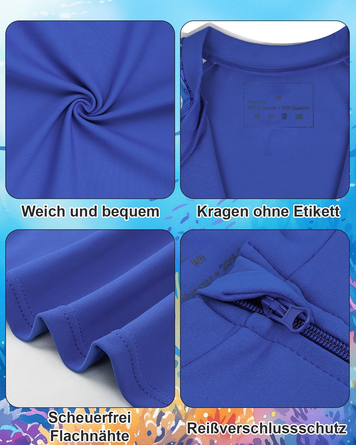 FLYISH DIRECT Baby Swimsuit Trunk and Rashguard Rash-Guard-Set, Zweiteiliger Kinder Badeanzug für Jungen und Mädchen